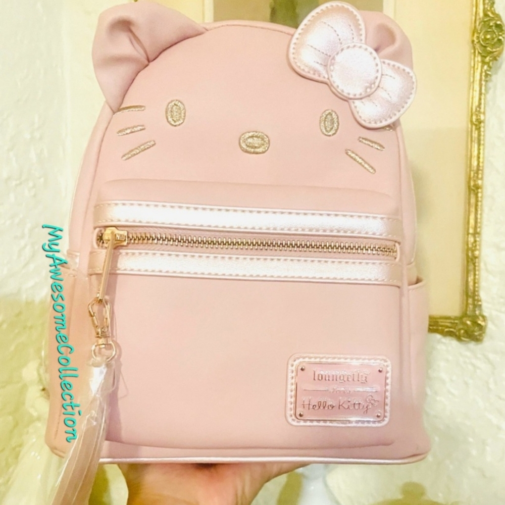 Pink Metallic Hello Kitty Loungefly. very RARE Hello Kitty - Picture 3 of 5